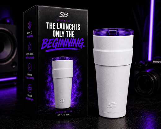 Double Cup Tumbler 20oz Premium Finish White